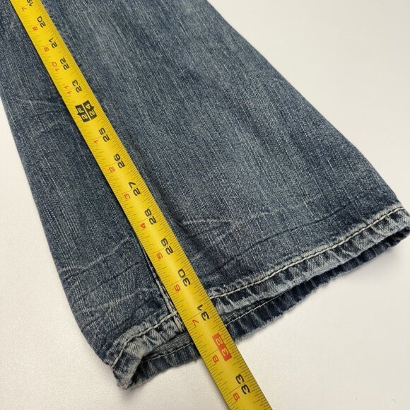 Silver Jeans Co Gordie Mens 38x32 (38x31) Blue Denim Thick Stitch - Picture 14 of 16